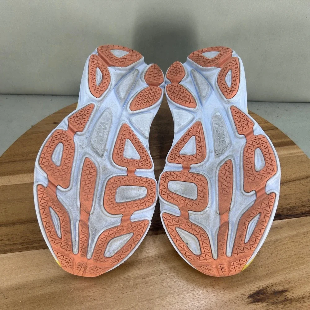 Hoka Bondi 8 Womens Running Shoes Blue Yellow Orange 1127952 SSCA Size 9.5 B